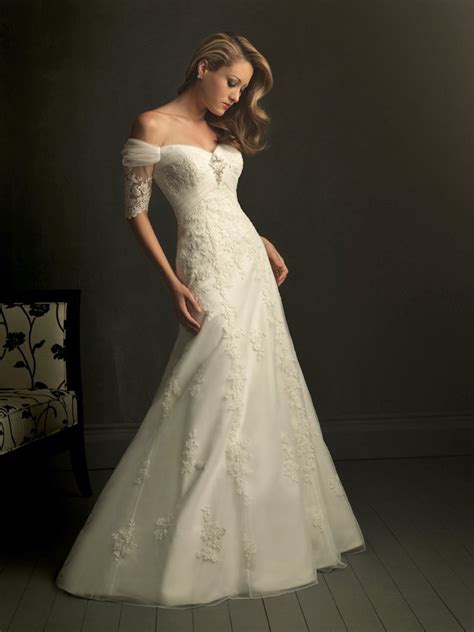 60 breathtaking off the shoulder wedding dresses. Gorgeous designer sweetheart off shoulder short sleeve ...