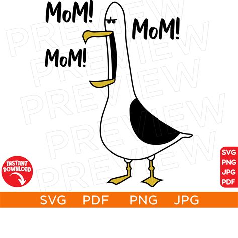 Mom Mom Seagull SVG Finding Nemo SVG Disneyland Ears Etsy UK