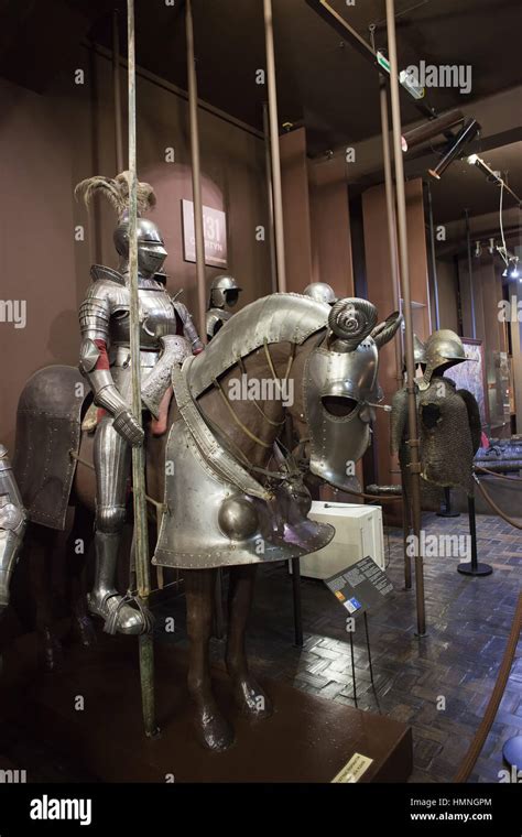Cavalry Knight With Full Plate Armour Exhibition In Polish Army Museum