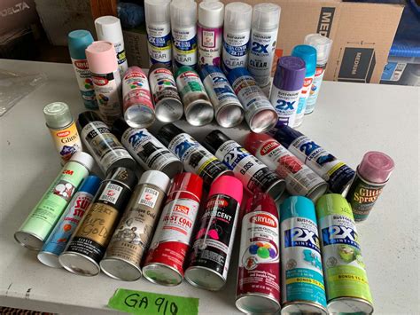 Lot 125 Assorted Spray Paint Cans Puget Sound Seller Managed