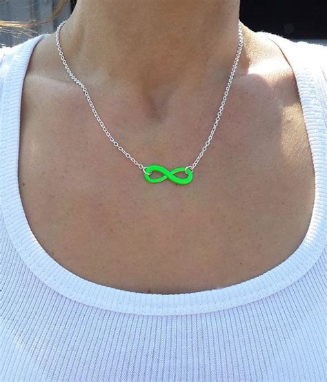 Neon Necklace Neon Infinity Necklace Neon Jewelry Summer Accessories
