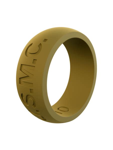 Qalo Mens Military Usmc Q2x Silicone Ring Military And First