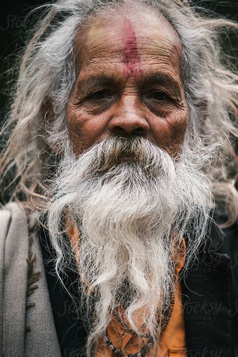 Old Indian Man Portrait With Grey Beard By Stocksy Contributor Yakov