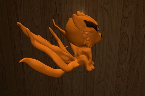 Kurama (kyuubi) better in 3d! Baby Kurama: Naruto, 3D model on Behance