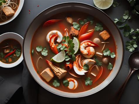 Premium Ai Image Capture The Essence Of Tom Yum In A Mouthwatering