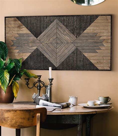 Native Ornament Rustic Wood Wall Hanging Reclaimed Wood Wall Panel