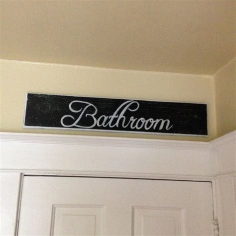 Custom Bathroom Distressed Wall Sign