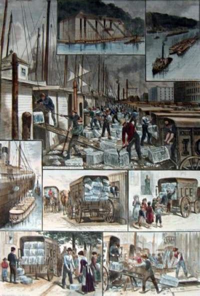 19th Century Perspectives Ice Harvesting For Refrigeration New