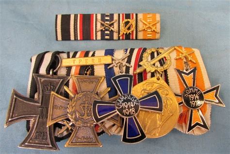 Stewarts Military Antiques German Wwi Beautiful 5 Place Medal Bar