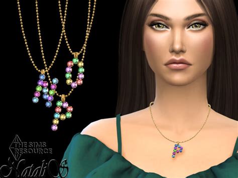 Letter Nop Multicolor Pendant Set By Natalis At Tsr Sims 4 Updates