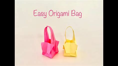 How To Make An Easy Origami Bag Youtube
