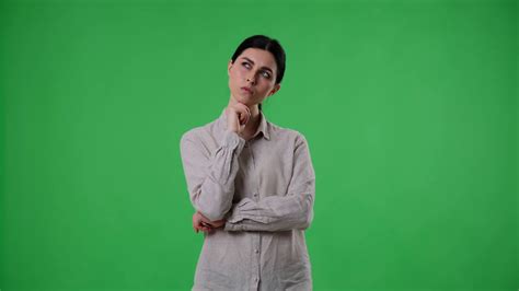 Caucasian Woman Thinking Have Brilliant Idea Stock Footage SBV Storyblocks