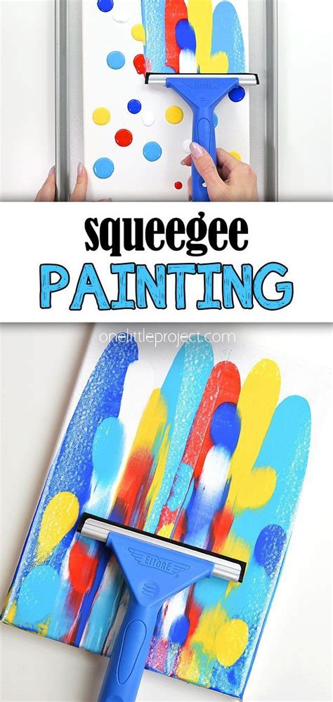 Squeegee Painting Kids Canvas Art Kids Canvas Painting Canvas Art