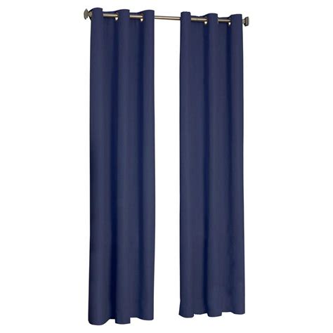 Eclipse Microfiber Blackout Window Curtain Panel in Navy ...
