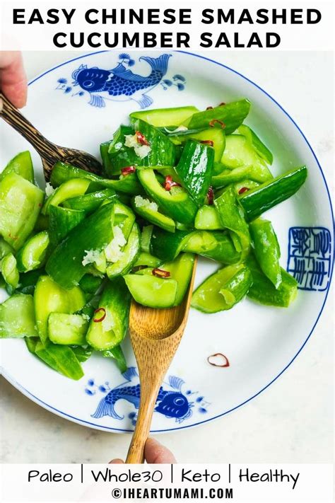 Chinese Smashed Cucumber Salad With Garlic Dressing Recipe Paleo
