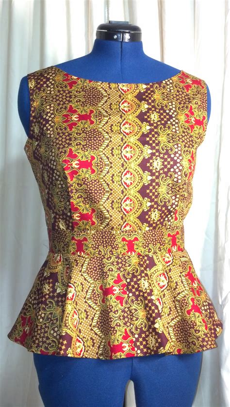 Batik Peplum Top Sewing Projects
