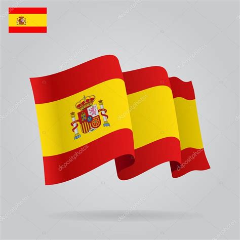 Flat And Waving Spanish Flag Vector — Stock Vector © Khvost 56581951