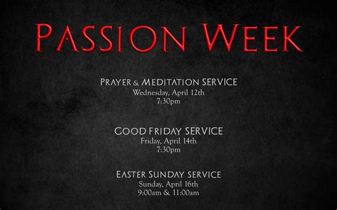 Passion Week Services Kings Chapel Glenmont Ny