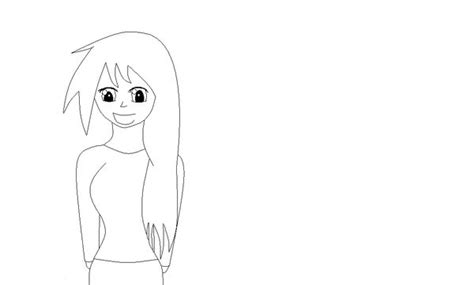 Uncolored Anime Girl By Blackeye489 On Deviantart