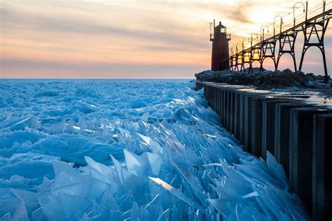 Gorgeous Ice Shards Are Piling Up Along Lake Michigan Lake Michigan