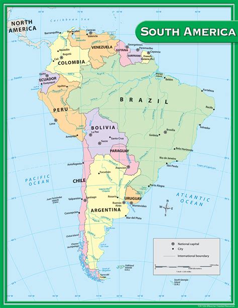 South America Map Chart Tcr Teacher Created Resources