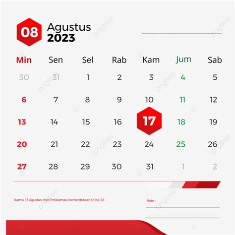 Kalender Agustus 2023 Lengkap Dengan Tanggal Merah Kalender August