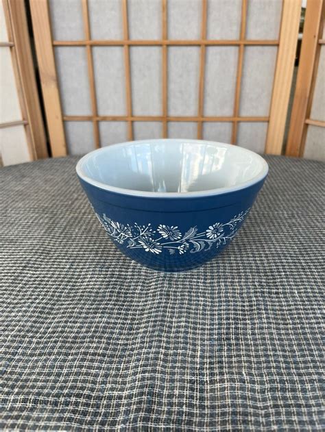 Colonial Mist Blue Pyrex Bowl Number Etsy In Pyrex Bowls