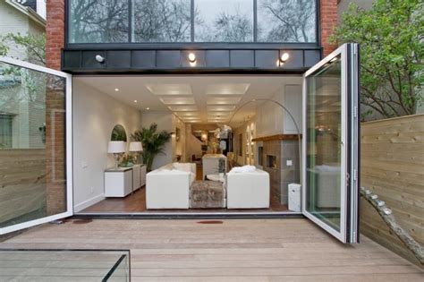 interior exterior folding glass walls modern patio by solar innovations® architectural