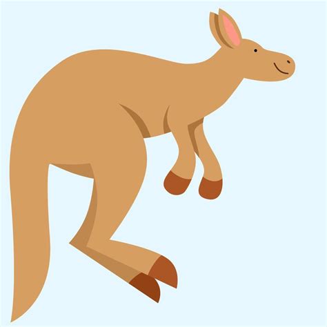 Vector Illustration Of A Kangaroo Jumping In A Flat Style 7523130