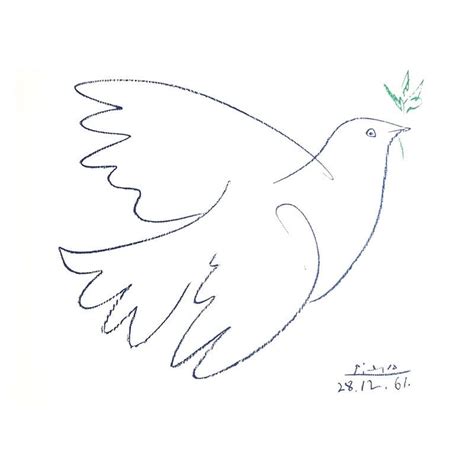 After Pablo Picasso Peace Dove Lithograph 1961 Pablo Picasso