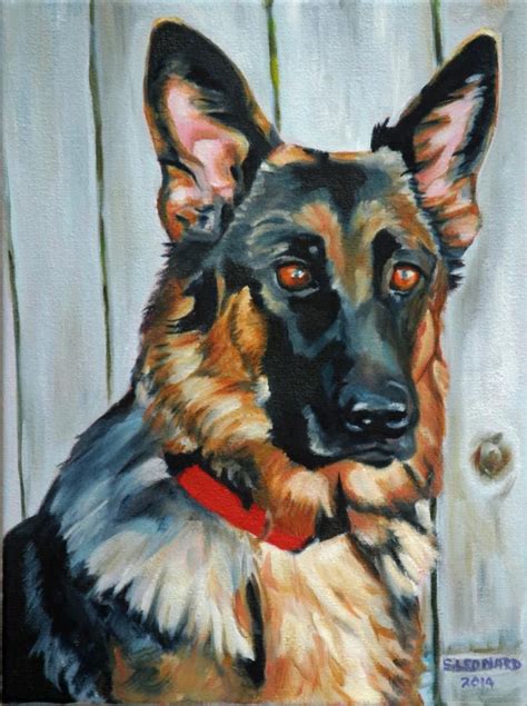 Canine Portraits Gallery German Shepherd Painting Dog Paintings