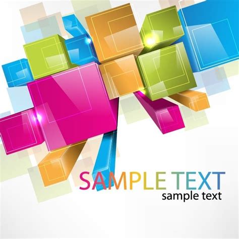 What's the best way to use animated backgrounds? Colorful 3D Cubes Vector Background Free vector in ...