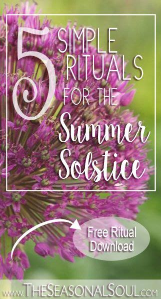5 Rituals To Celebrate The Summer Solstice Connect With Your