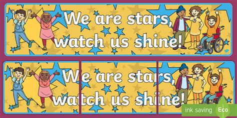 👉 We Are Stars Watch Us Shine Display Banner Twinkl
