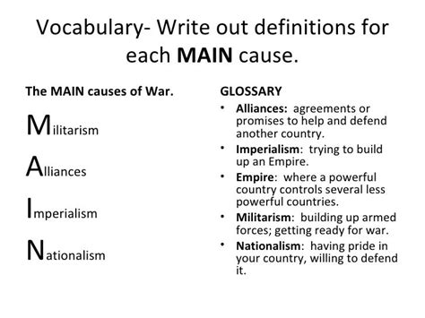 4 Main Causes Of Ww1 Essay Introduction