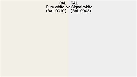 Ral Pure White Vs Signal White Side By Side Comparison