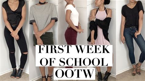 First Week Of School Ootw 2016 Outfit Ideas Youtube