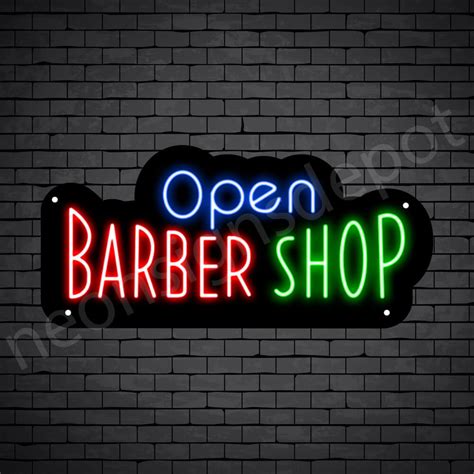 Barber Neon Sign Open Barbershop Neon Signs Depot