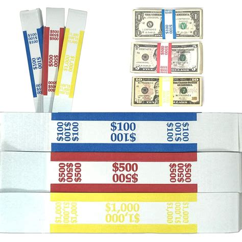 Money Bands Currency Sleeves Straps Made In Usa Pack Of 330 Self