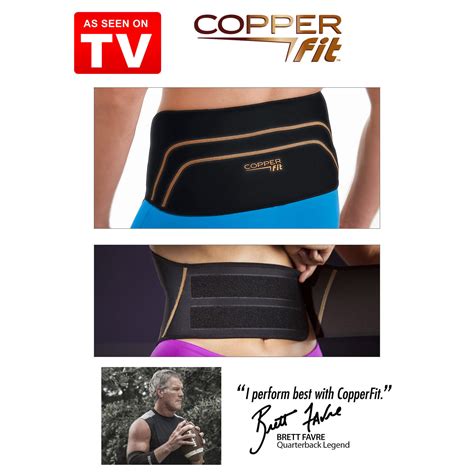 Copper Fit Pro Compression Lower Back Support Waist Sm Lxl As Seen On