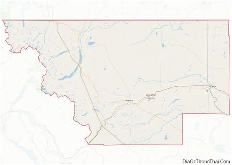 Map Of Glacier County Montana