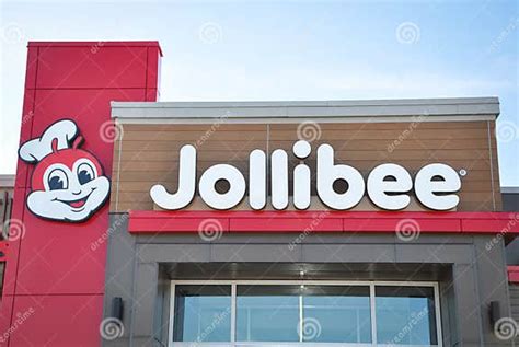 Jollibee Signs In Front Of The Store Editorial Photo Image Of