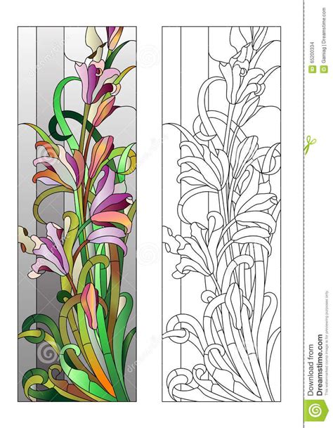 Stained glass patterns for free glass pattern 772. Floral stained-glass pattern | Stained glass flowers ...
