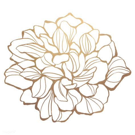 Gold Flower Png Clipart Png Mart