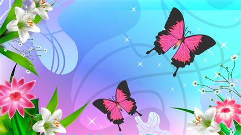 Butterfly Cartoons Wallpaper 11010 Wallpaper Walldiskpaper