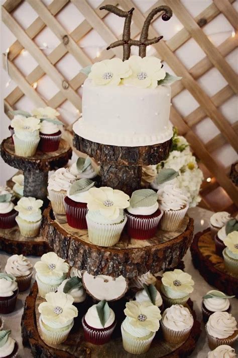 Rustic Wedding Cupcake Stands Hortense B Hewitt Rustic Log Cake Stand