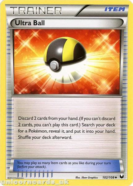 Pokémon card #161 from sun & moon scan and price information. Ultra Ball 102/108 BD2 Uncommon Mint Pokemon Card:: Unicorn Cards - The UK's Leading YuGiOh! and ...