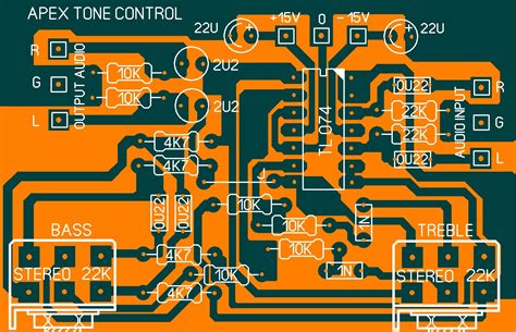 Power amplifier apex b250, power amplifier circuit using transistor for based amplify audio. Layout Pcb Tone Control Apex - Circuit Diagram Images