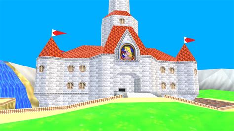 Super Mario 64 Peachs Castle Exterior Download Free 3d Model By