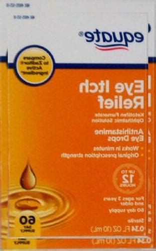 Equate Eye Itch Relief 60 Day Supply Compare